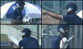 2018 Deodhar Trophy: India A batsman Ankit Bawne comes out to bat with only one glove