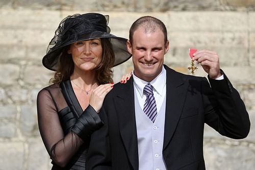 Andrew Strauss with his wife, Ruth Strauss