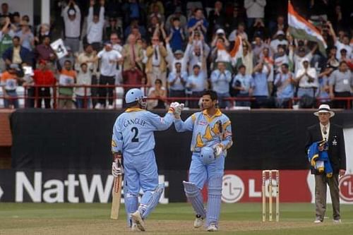 Ganguly (left) and Dravid