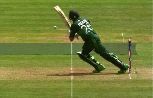 Imam couldn't judge the room he had in the crease to manoeuvre and disturbed the stumps