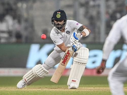 Virat Kohli in action during last year's Pink ball Test