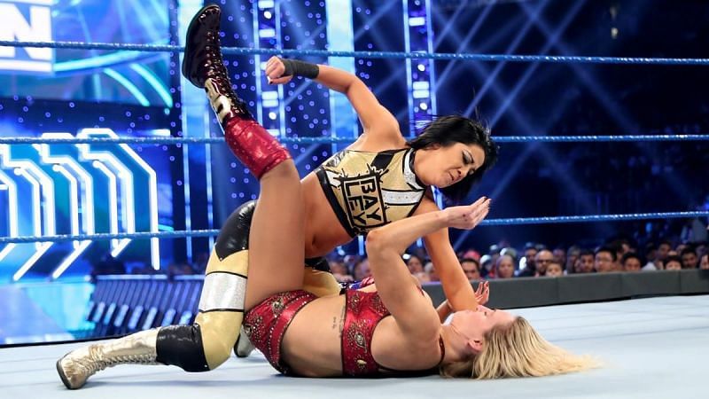 Bayley and Charlotte Flair