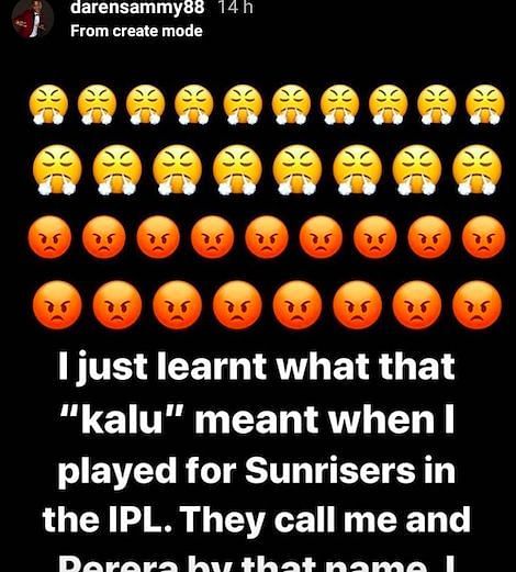 Recent Instagram stories of Daren Sammy