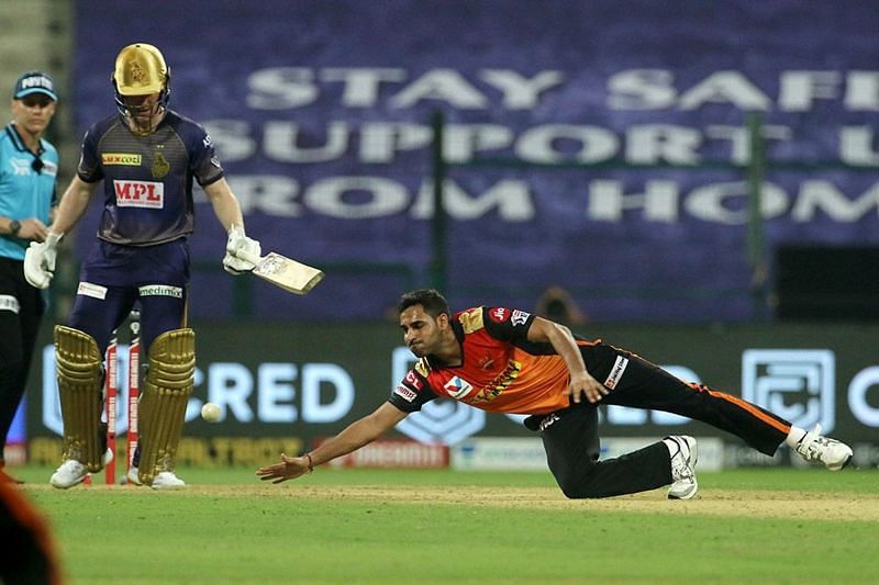 To have a chance in the game, Bhuvneshwar Kumar had to trouble the batsmen early on.
