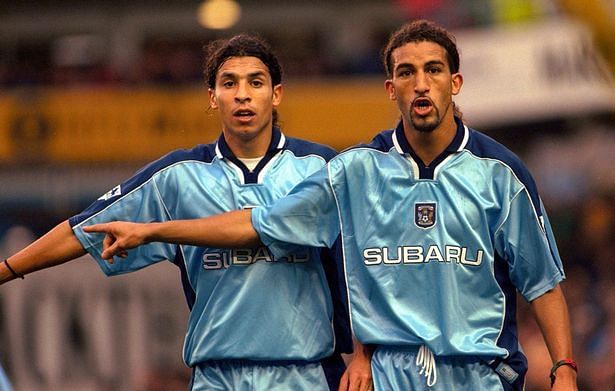Morocco's Mustapha Hadji (right) became a cult hero at Coventry City.