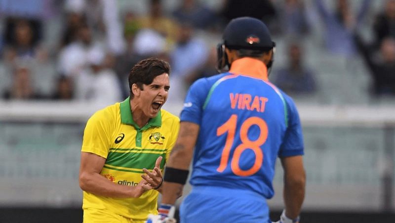Jhye Richardson dismissed Virat Kohli in all three innings of India's 2019 ODI series against Australia