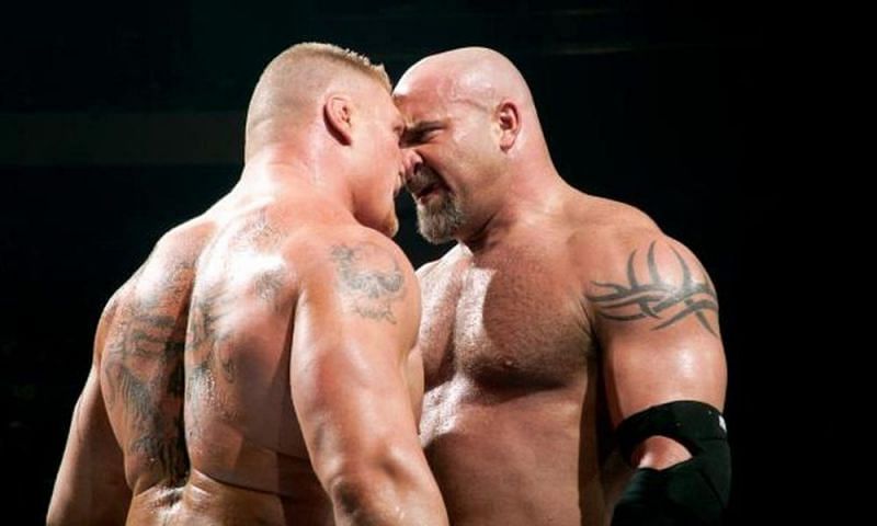 पूर्व WWE चैंपियन ब्रॉक लैसनर और गोल्डबर्ग