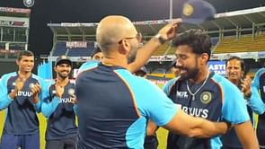 Watch: Sandeep Warrier breaks down while receiving India cap