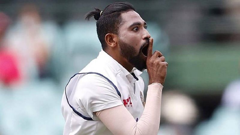Mohammed Siraj during the first Test against England