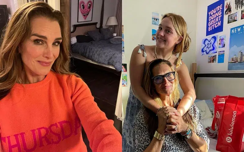 Brooke Simpson and her daughter Rowan. (image via: Instagram/brookeshields)