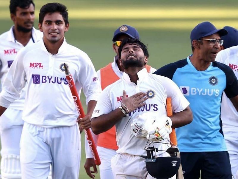 Rishabh Pant after hitting the winning runs at the Gabba.