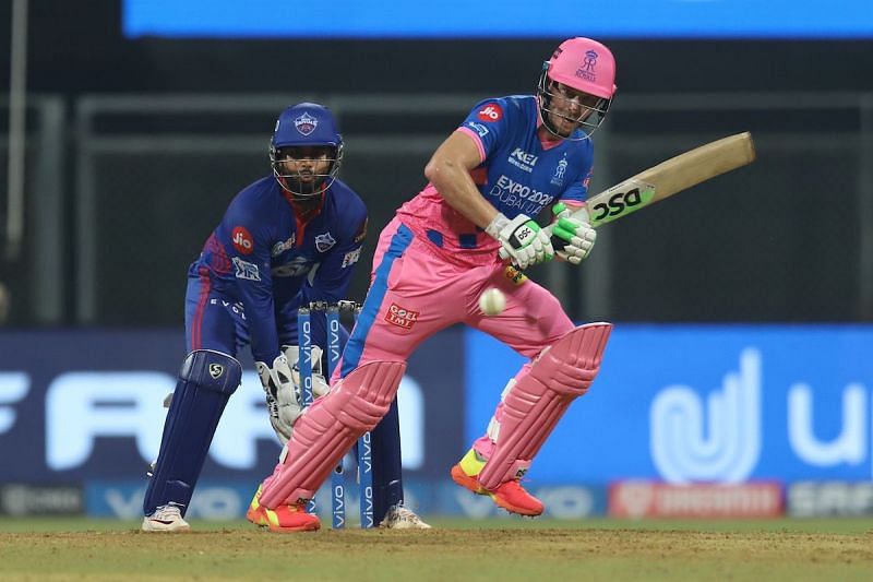 David Miller (batting) scored a half-century when Rajasthan Royals met Delhi Capitals earlier in the season