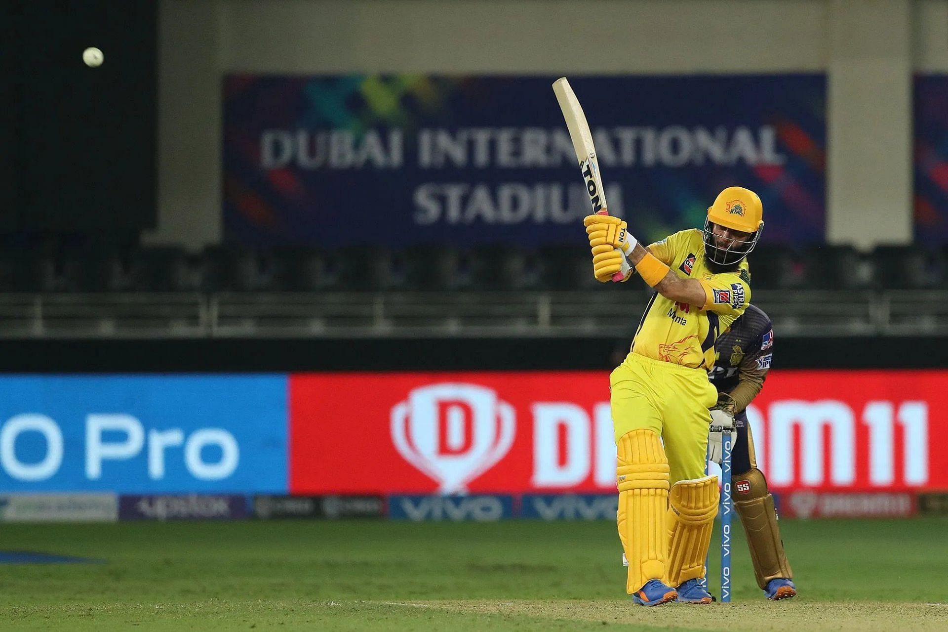Moeen Ali provided a late impetus to CSK's innings (Credit: IPL/BCCI)