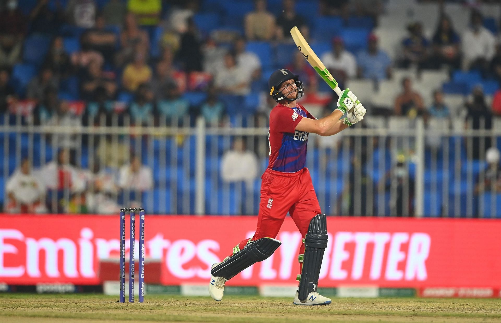 Jos Buttler plays a shot against Sri Lanka. Pic: Getty Images