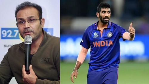 Virender Sehwag (L) throws his weight behind Jasprit Bumrah's captaincy credentials.