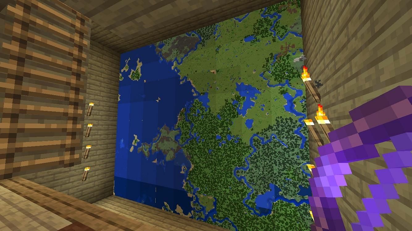 Map Room in Minecraft (Image via Reddit)