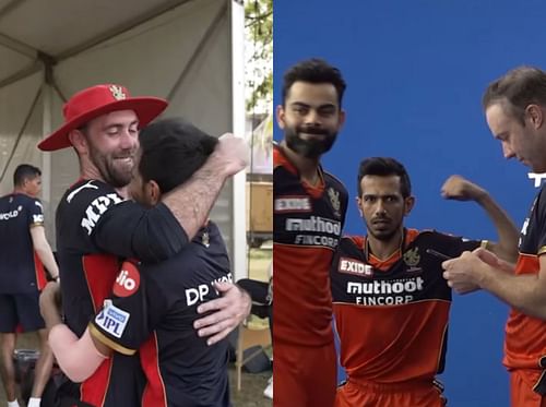 Yuzvendra Chahal with his former RCB teammates. (PC: Instagram)