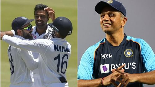 Rahul Dravid (left) has hailed Virat Kohli for his leadership.