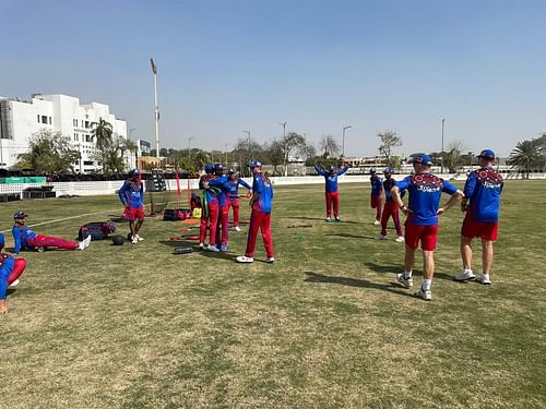 Karachi Kings during practice session. Courtesy: PSL Twitter