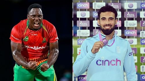 Saqib Mahmood (R) and Odean Smith have set a base price of INR 2 crore for the IPL 2022 Auction. (Image Source: Instagram)