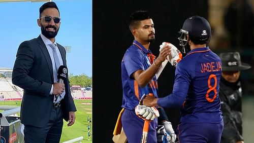 Dinesh Karthik (L) and Shreyas Iyer.