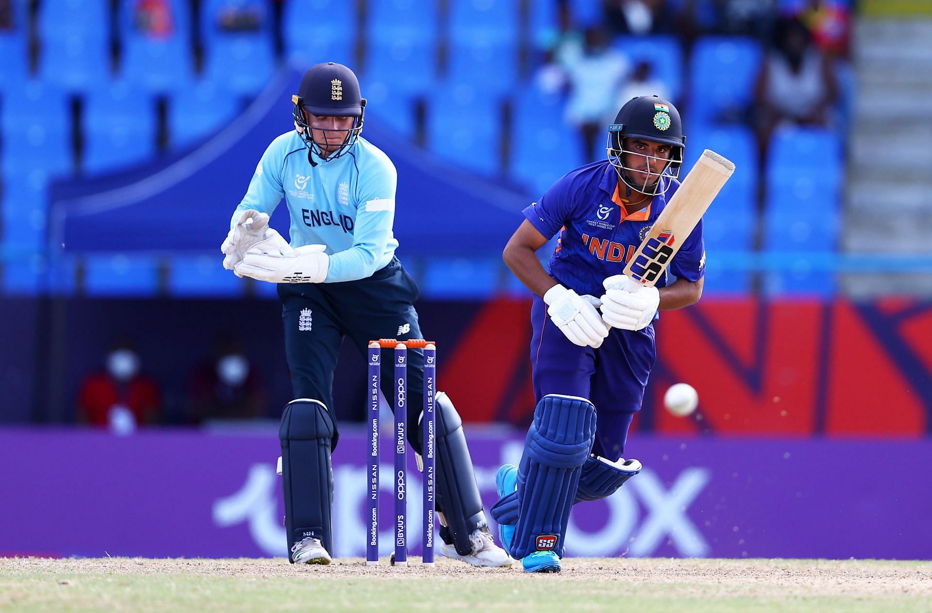 Nishant Sindhu played a match-winning innings for India Tom Prest for England U-19.