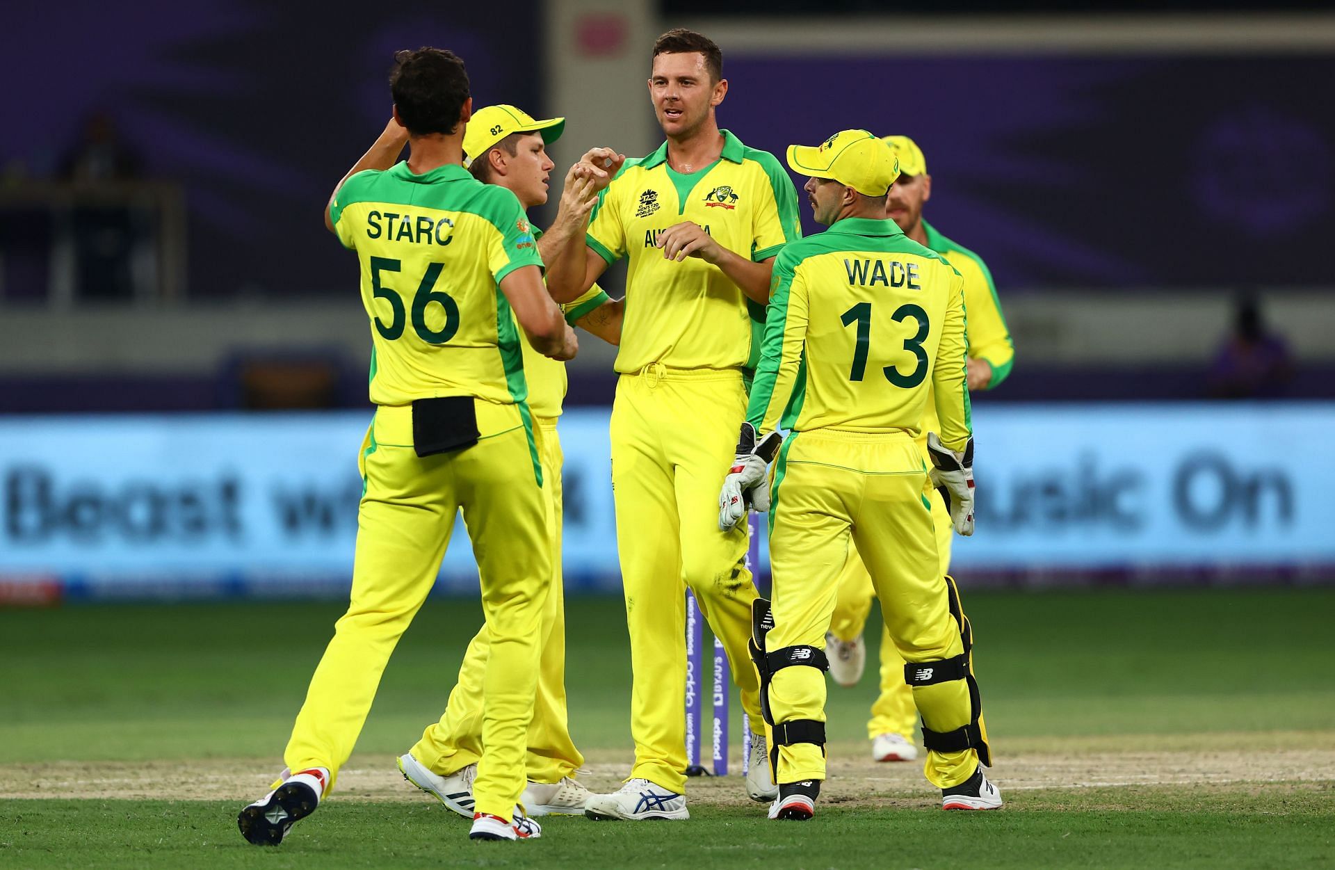 Josh Hazlewood during the 2021 T20 World Cup final. (Credits: Getty)