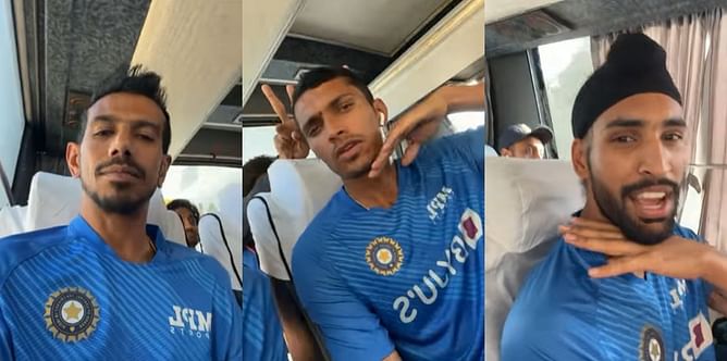 [WATCH] Yuzvendra Chahal, Navdeep Saini and Harpreet Brar combine to lip-sync on famous ‘Pushpa’ dialogue