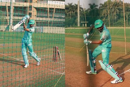 Krunal Pandya in LSG nets. Pic: Lucknow Super Giants