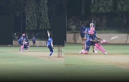[Watch] RR batter Devdutt Padikkal looks in great rhythm during a practice game ahead of the SRH clash
