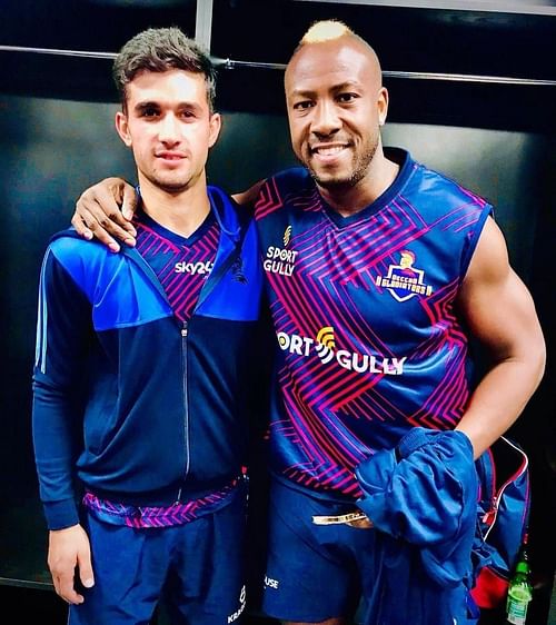 Izharulhaq Naveed and Andre Russell were part of the winning Deccan Gladiators side at the Abu Dhabi T10 last year