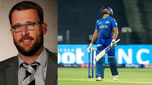 Daniel Vettori (L) and Rohit Sharma.