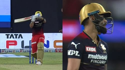 Snippets from Virat Kohli's wicket today.