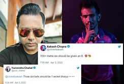 "Three dot balls should be 1 wicket bhaiya"- Yuzvendra Chahal gives an interesting reply to Aakash Chopra's tweet