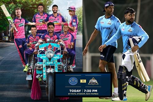Will Gujarat get back to winning ways against Rajasthan? Pic: RR & GT/ Twitter