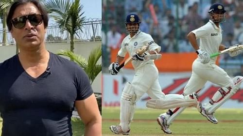 Shoaib Akhtar (L) recalled his clashes against the Indian greats Sachin Tendulkar and Rahul Dravid. (P.C.:Twitter)