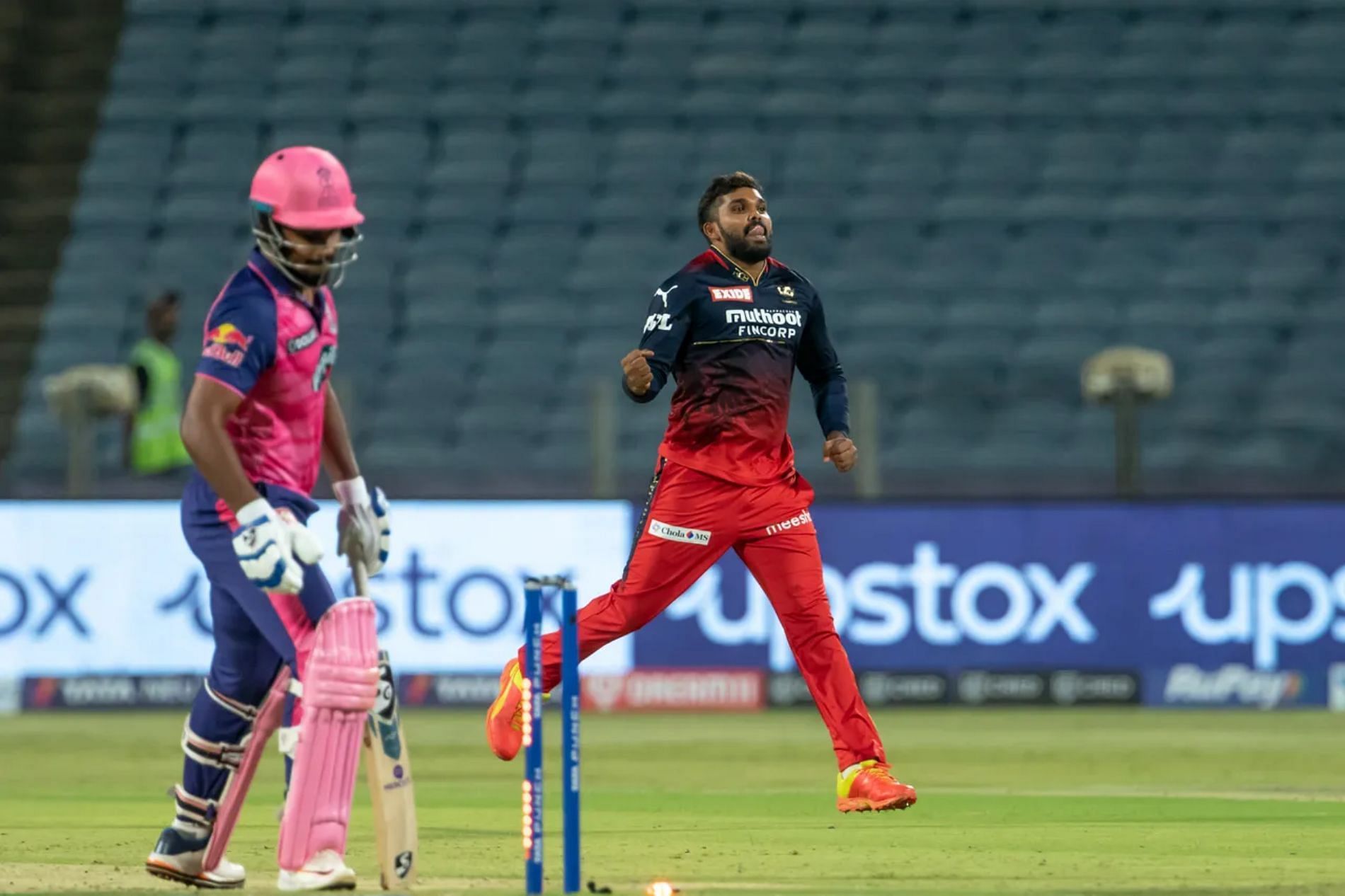 Wanindu Hasaranga dismissed Sanju Samson once again. Pic: IPLT20.COM