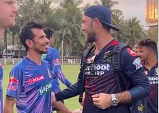 [Watch] Glenn Maxwell catches up with Yuzvendra Chahal after completing quarantine