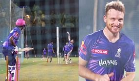 [Watch] RR's Yuzvendra Chahal turns batter and faces Jos Buttler in the nets; engages in hilarious banter