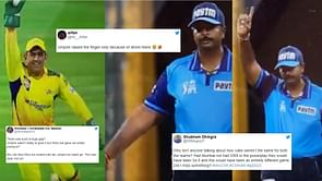 "Umpire raised the finger only because of Dhoni!" - Fans in disbelief over poor umpiring during CSK vs MI in IPL 2022
