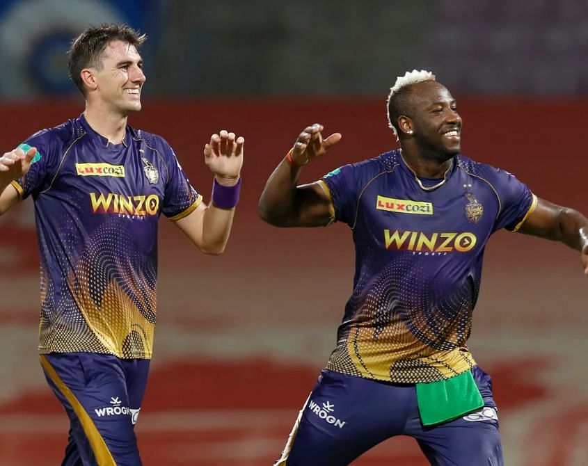 पैट कमिंस और आंद्रे रसेल (Photo Credit - IPLT20)