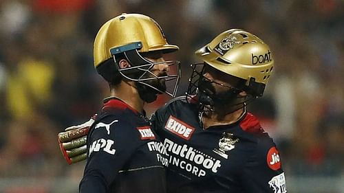 Dinesh Karthik and Rajat Patidar shared a n unbeaten 92-run partnership for the fifth wicket