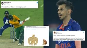 "Should only play IPL and stick to Tiktok" - Fans roast Yuzvendra Chahal as Heinrich Klaasen bullies the leg-spinner again in 2nd IND vs SA 2022 T20I