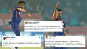 "Tight slap for those doubting Yuzi Chahal"- Fans erupt as Yuzvendra Chahal spins a web to keep India alive in IND vs SA 2022 T20Is