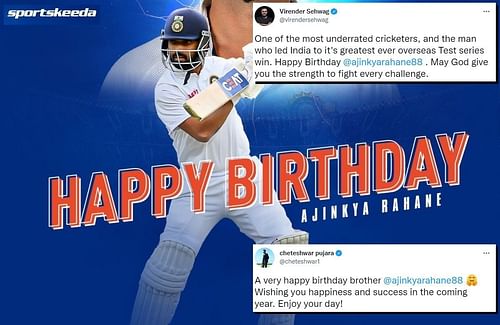 Ajinkya Rahane turns 34 today.