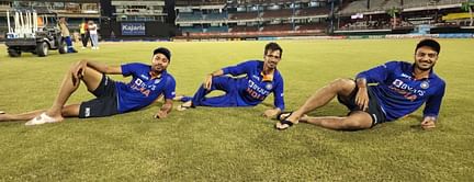 Axar Patel and Avesh Khan strike Yuzvendra Chahal’s meme-pose after winning 2nd ODI vs West Indies