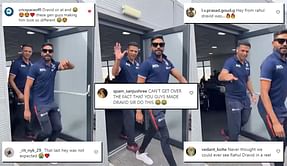 [WATCH] Rahul Dravid joins Team India cricketers in fun “hey” video; fans say “these gen guys making him look so different”