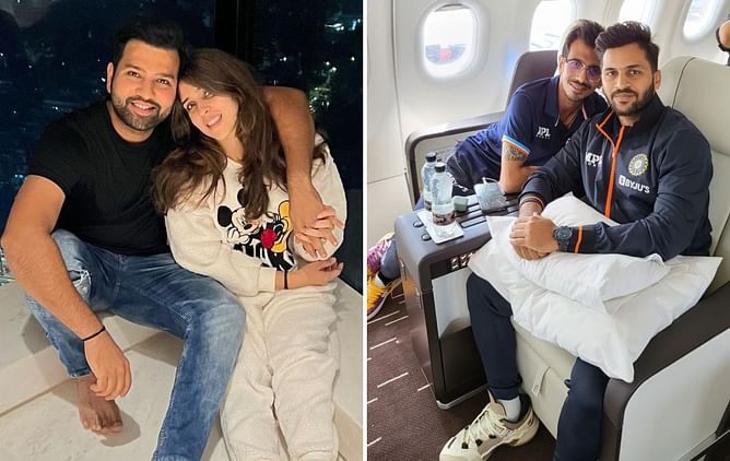 "Coupley only with my rohitaaaa shramaaaa" - Yuzvendra Chahal reacts to Ritika Sajdeh calling him and Shardul Thakur a couple