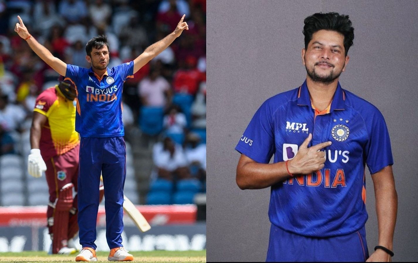 Spinners Ravi Bishnoi (left) and Kuldeep Yadav.