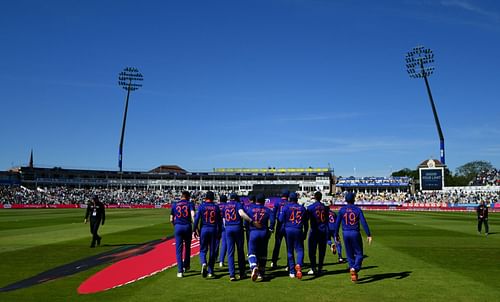 Indian team during the T20I series against England. Pic: Getty Images